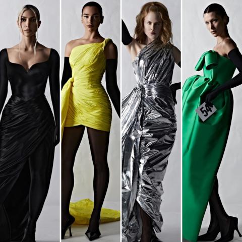 نيكول كيدمان، كيم كارداشيان، دوا ليبا، بيلا حديد في عرض بالنسياغا