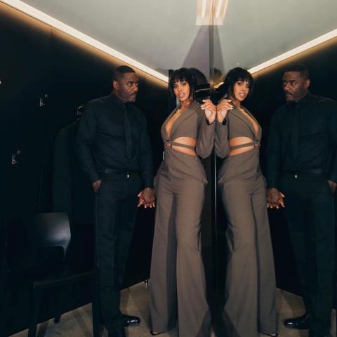 إدريس إلبا وزوجته - الصورة من إنستغرام