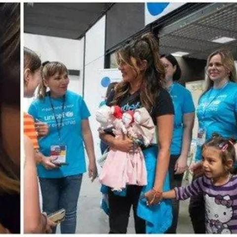 بريانكا شوبرا من زيارتها لمقر اللاجئين الأوكرانيين