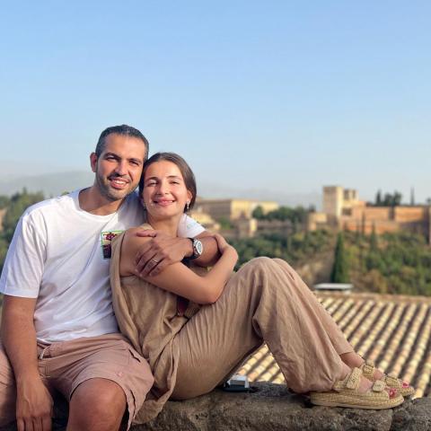 شام الذهبي مع زوجها - الصورة من انستغرام