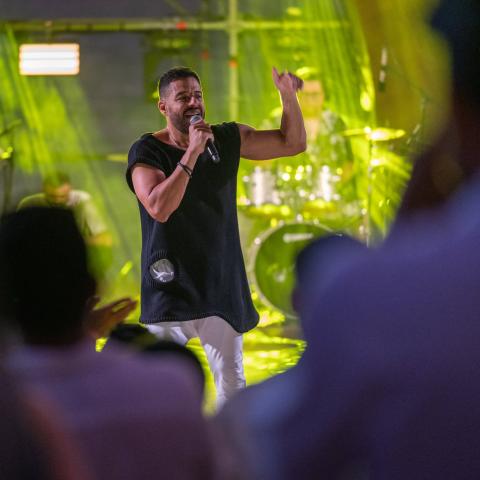 محمد حماقي من حفله في جدة - صورة من تويتر