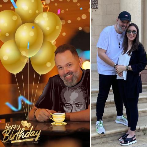 محمد محمود عبد العزيز برفقة زوجته - الصورة من انستغرام