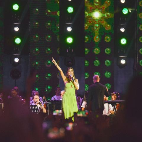 نانسي عجرم - صورة من تويتر خلال حفل جونية