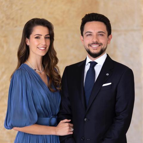 الأمير الحسين بن عبدالله الثاني وخطيبته رجوة - صورة من إنستقرام