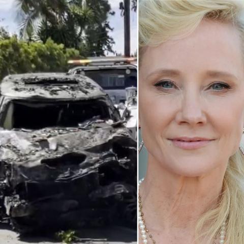 صور من حادث السيارة الذي تعرضت له ان هيش