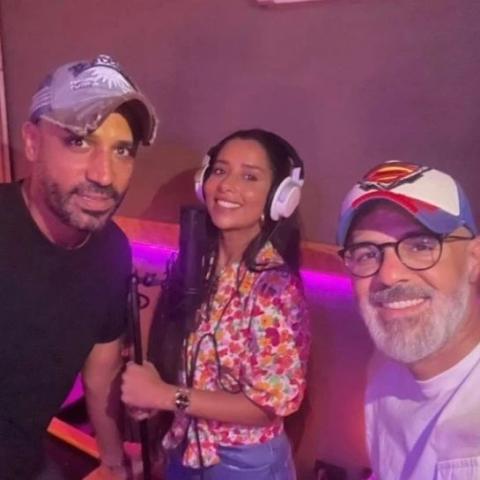 بلقيس ومحمد يحي و حمدي بدر - صورة من السوشيال ميديا