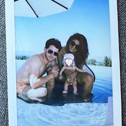 بريانكا شوبرا ونيك جوناس وابنتهما مالتي - صورة من انستقرام