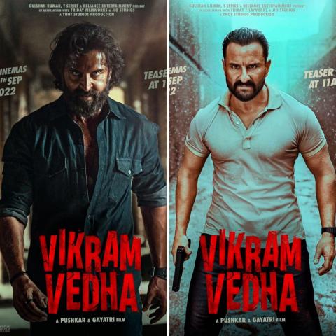 سيف علي خان و هريثيك روشان من  فيلم Vikram Vedha