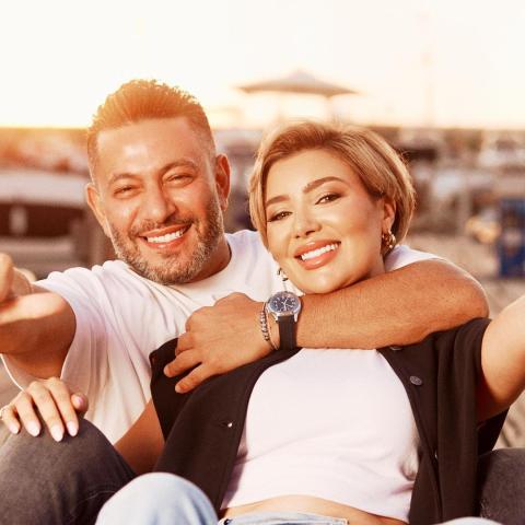 زياد برجي وزوجته