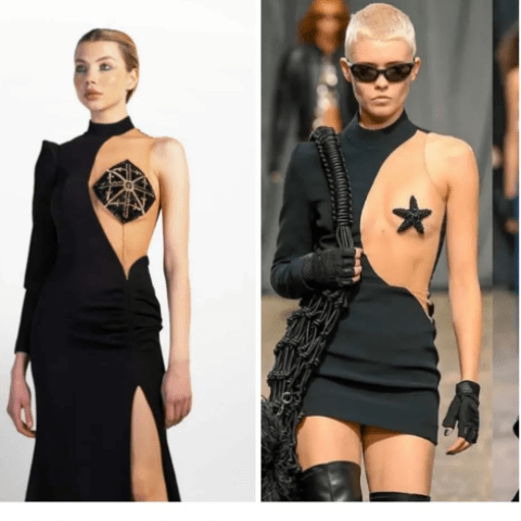 تصميم ديفيد كوما وفريدة تمرازا- الصورة من انستقرام @naglaabadr_official