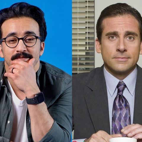 مايكل سكوت و طلال أبو عمرة - صورة معدلة من انستغرام