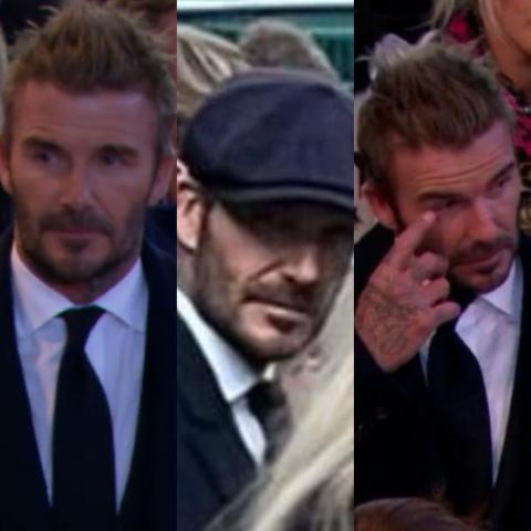 ديفيد بيكهام يودع الملكة إليزابيث