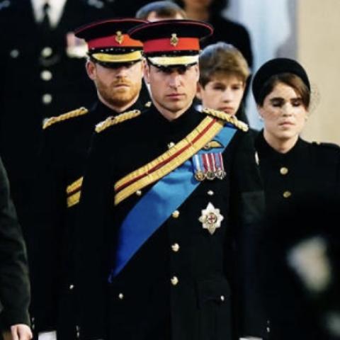 الأمير وليام وشقيقه هاري بالزي العسكري - صورة من تويتر