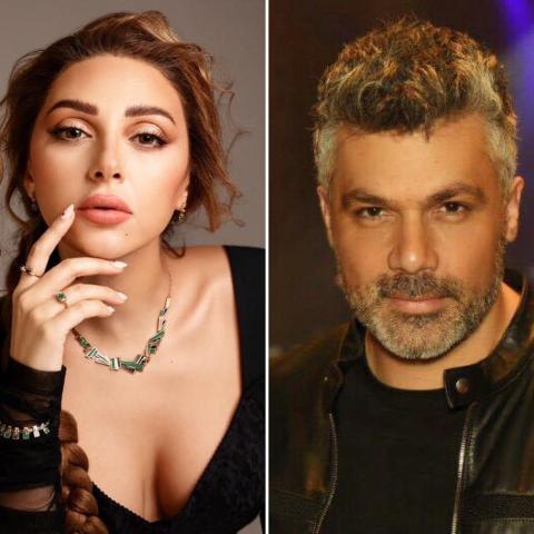 فارس كرم و ميريام فارس - صورة معدلة من السوشيال ميديا