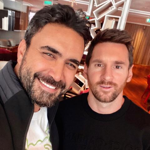 ليونيل ميسي و نادر الأتات - صورة من انستقرام