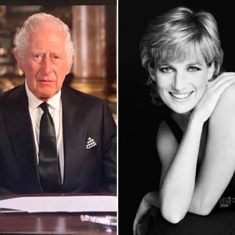 الأميرة ديانا والملك تشارلز -صورة معدلة من السوشيال ميدي