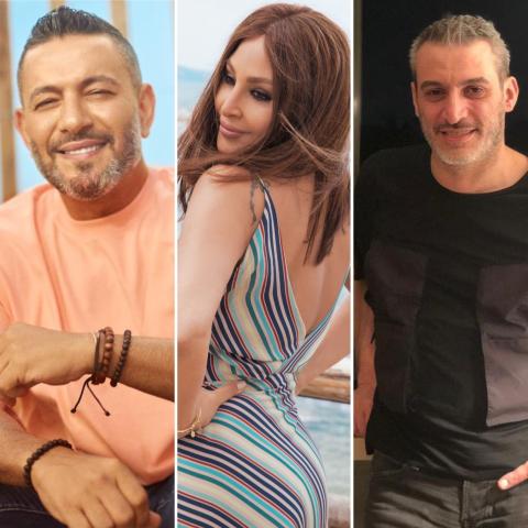 أحمد ماضي و اليسا و زياد برجي - صورة معدلة من السوشيال ميديا