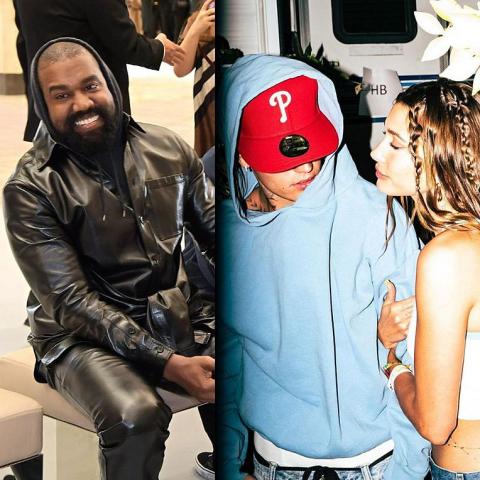 كاني ويست في دراما مع هايلي وجاستن بيبر