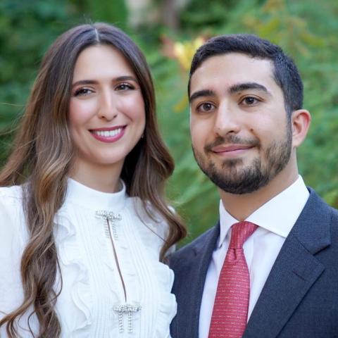 طارق ناصر جودة و خطيبته زين هادي أبو هنطش - صورة من انستقرام