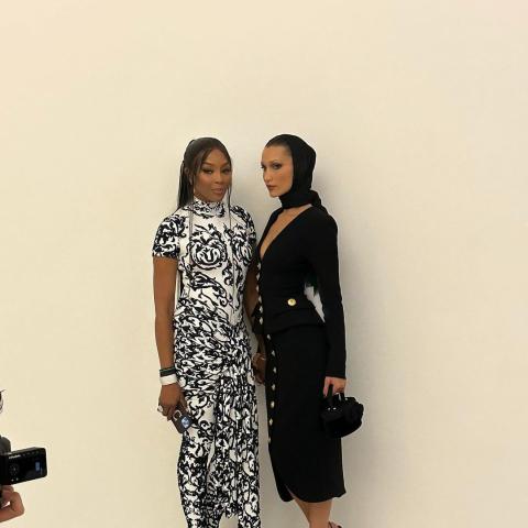 بيلا حديد ونعومي كامبل- انستقرام @bellahadid