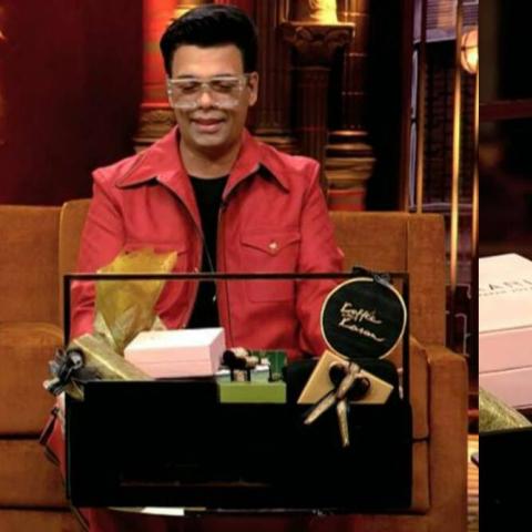 كاران جوهار يكشف عن محتويات سلته- الصورة من السوشيال ميديا