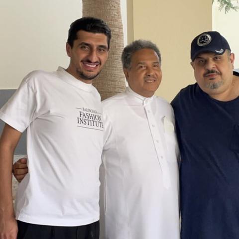 الأمير عبد الرحمن بن مساعد بن عبد العزيز وممحمد عبده وسهم - صورة من تويتر