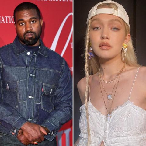 جيجي حديد و كاني ويست - صورة معدلة من السوشيال ميديا