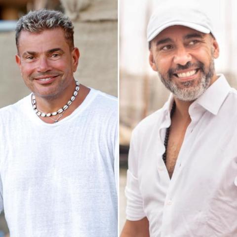 عمرو دياب و عمرو مصطفى - صورة معدلة من السوشيال ميديا