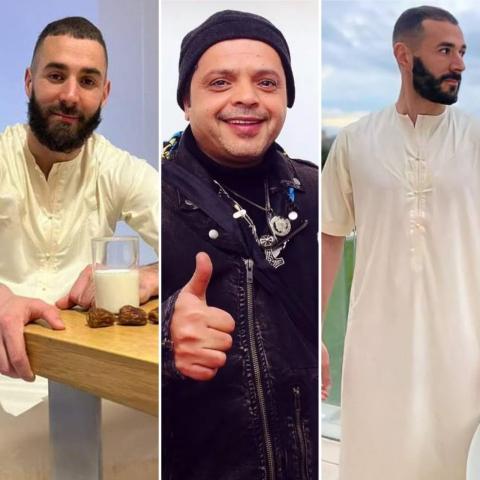 محمد هنيدي و كريم بنزيما - صورة معدلة من السوشيال ميديا