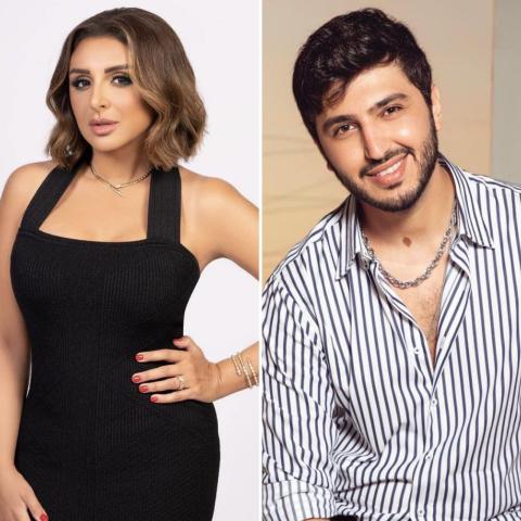 محمد شاكر و أنغام - صورة معدلة من السوشيال ميديا