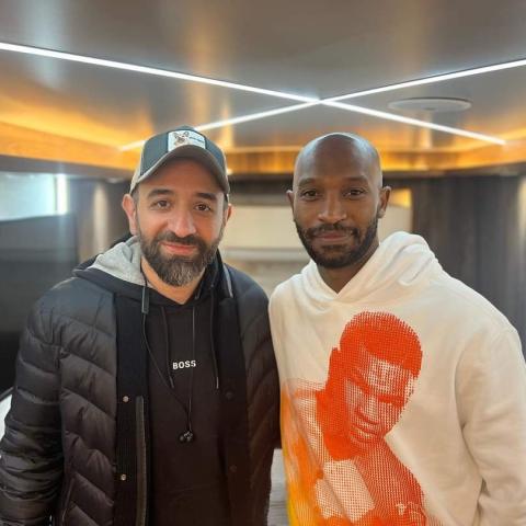 عمرو سلامة وشيكابالا في كواليس فيلم شماريخ