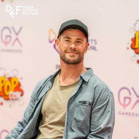 كريس هيمسوورث في دبي - صورة من انستغرام @dubaiesportsfestival