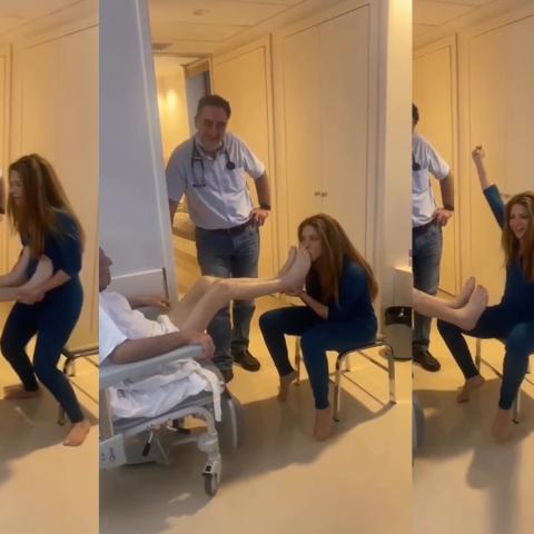 شاكيرا مع والدها - صورة من السوشيال ميديا