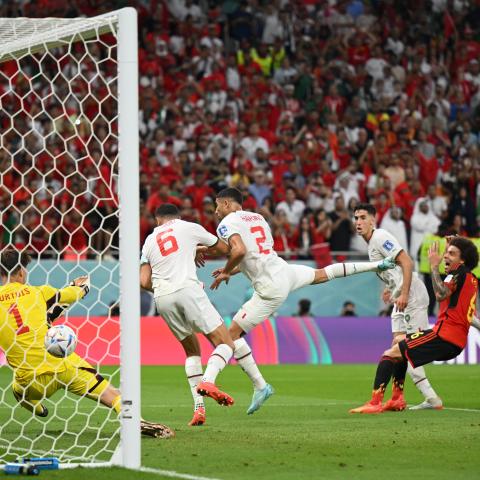 المنتخب المغربي وبلجيكا - تويتر