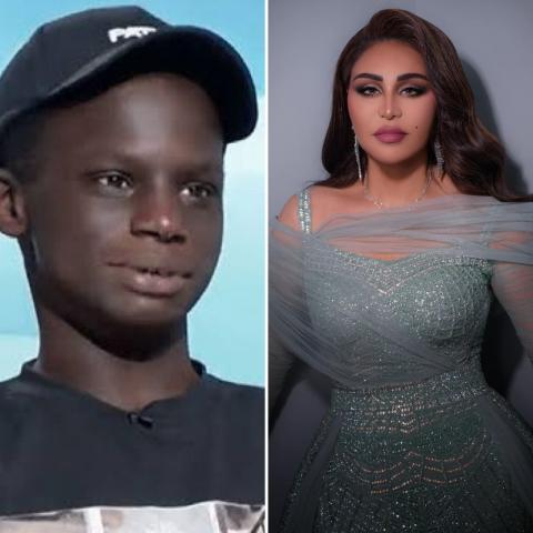 أحلام و فيصل العتيبي - صورة معدلة من السوشيال ميديا