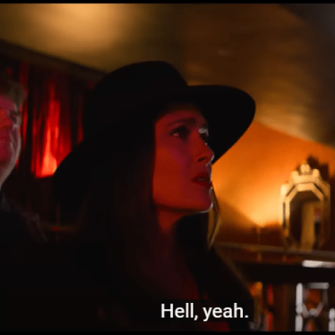 سلمى حايك وتشانينج تاتوم  من تريلير Magic Mike's Last Dance