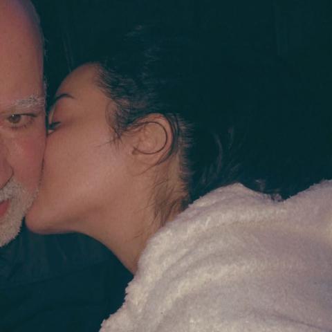 صفاء سلطان مع والدها الراحل - صورة من انستقرام