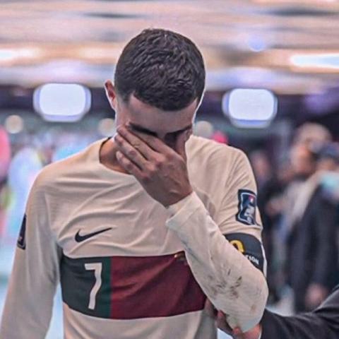 دموع رونالدو - صورة من تويتر
