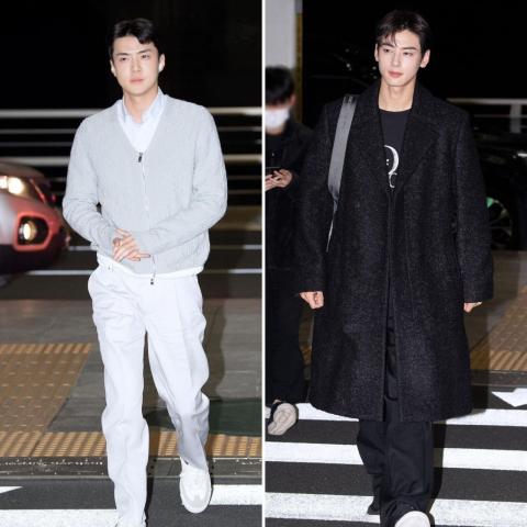 سيهون و تشا أونوو - صورة من حساب مجلة Harper's BAZAAR Singapore على انستقرام