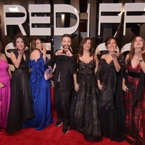 أبطال فيلم &quot;ع مفرق طريق&quot; من مهرجان البحر الأحمر