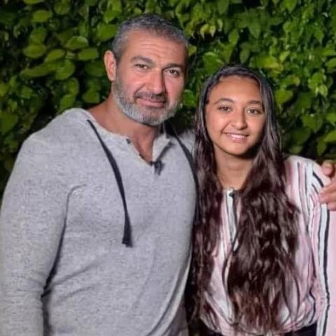 ياسر جلال مع ابنته قدرية - صورة من انستقرام