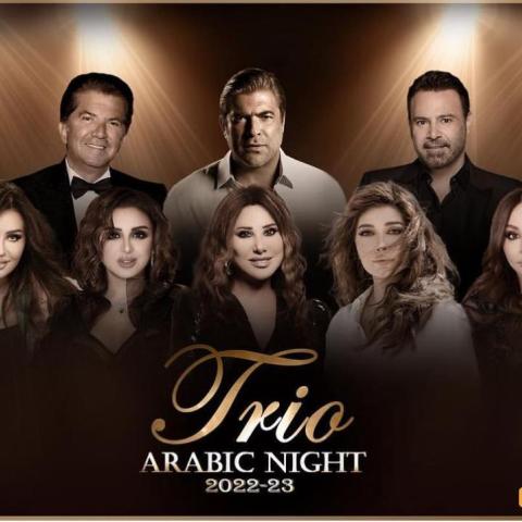 بوستر حفل تريو نايت