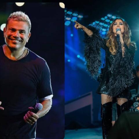 نانسي عجرم وعمرو دياب - سوشيال ميديا