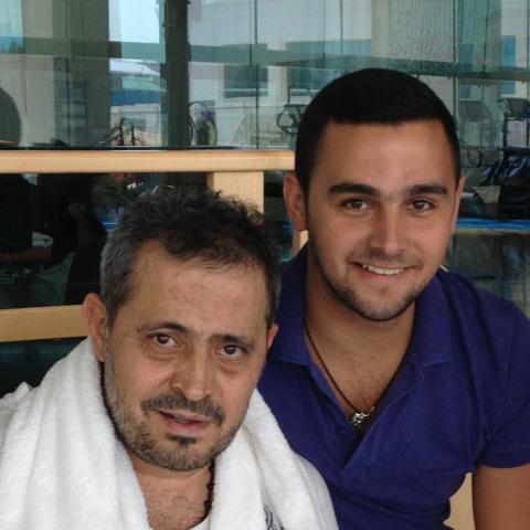 جورج جونيور مع والده جورج وسوف