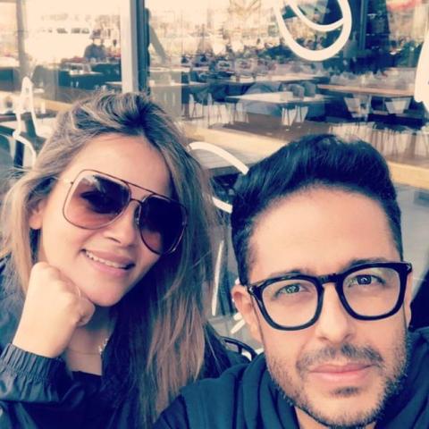 محمد حماقي وزوجته نهلة - انستقرام @hamaki