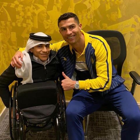كريستيانو رونالدو مع غانم المفتاح