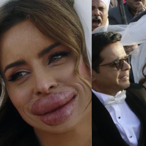 محمد هنيدي ونور في فيلم  نبيل الجميل