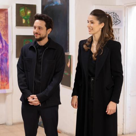 ولي العهد الأردني والآنسة رجوة- صورة من حساب JrtvMedia على تويتر