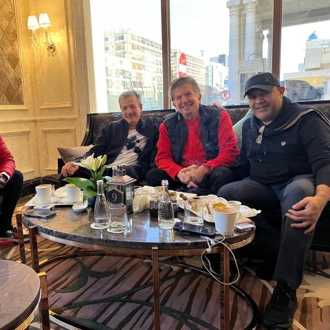 وليد توفيق مع طلال سلامة وعلي بن محمد وراشد الفارس