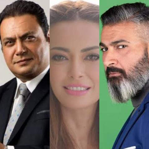 ياسر جلال وداليا مصطفى ومراد مكرم